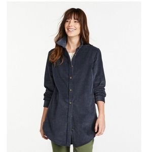 L.L. Bean Women’s Comfort Corduroy Relaxed Tunic Navy Blue Medium